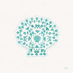 Sea Charms III Teal no Words | Obraz na stenu