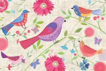 Damask Floral and Bird I | Obraz na stenu