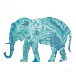 Boho Teal Elephant II | Obraz na stenu
