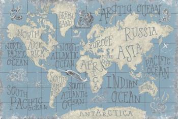 Mythical Map I Blue | Obraz na stenu