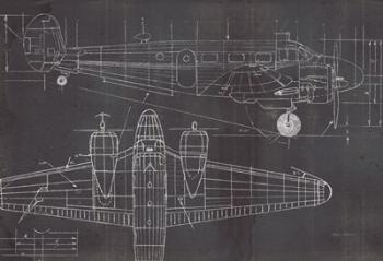 Plane Blueprint I No Words Post | Obraz na stenu