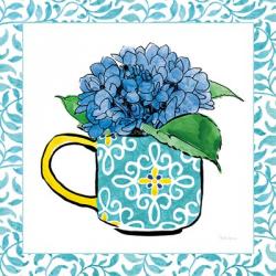 Floral Teacup III Vine Border | Obraz na stenu