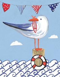 Coastal Bird II on Blue | Obraz na stenu