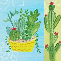 Cacti Garden IV no Birds and Butterflies | Obraz na stenu