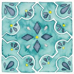 Garden Getaway Tile II Teal | Obraz na stenu