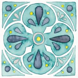 Garden Getaway Tile VI Teal | Obraz na stenu