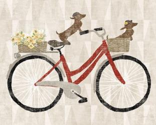 Doxie Ride ver I Red Bike | Obraz na stenu