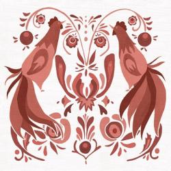 Americana Roosters III Red | Obraz na stenu