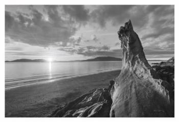 Samish Bay Sunset I BW with border | Obraz na stenu