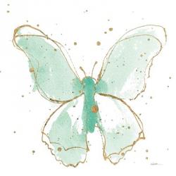 Gilded Butterflies II Mint | Obraz na stenu