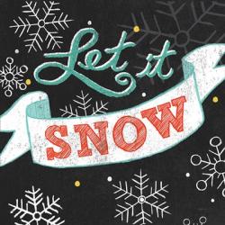 Let it Snow Black Sq | Obraz na stenu