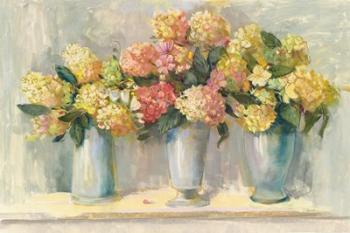 Ivory and Blush Hydrangea Bouquets | Obraz na stenu
