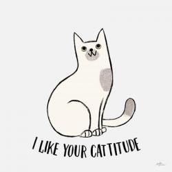 Purrfect Garden V No Flowers Gray | Obraz na stenu