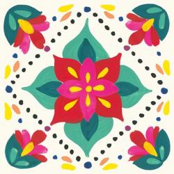 Floral Fiesta White Tile XI | Obraz na stenu