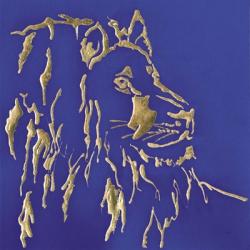 Gilded Lion Indigo | Obraz na stenu