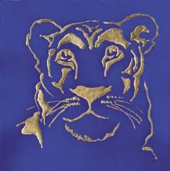 Gilded Lioness Indigo | Obraz na stenu