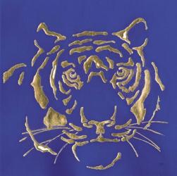 Gilded Tiger Indigo | Obraz na stenu
