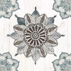 Mandala Morning VI Blue and Gray v2 | Obraz na stenu