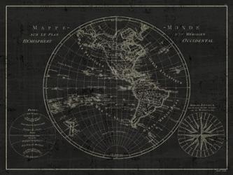 Mappemonde Etching v2 | Obraz na stenu