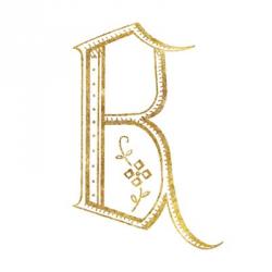 French Sewing Letter B | Obraz na stenu