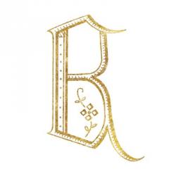 French Sewing Letter B | Obraz na stenu