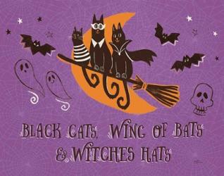 Spooktacular I Black Cats Purple | Obraz na stenu