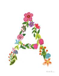 Floral Alphabet Letter I | Obraz na stenu
