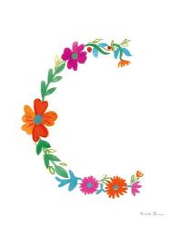 Floral Alphabet Letter III | Obraz na stenu