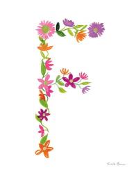 Floral Alphabet Letter VI | Obraz na stenu