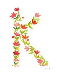 Floral Alphabet Letter XI | Obraz na stenu