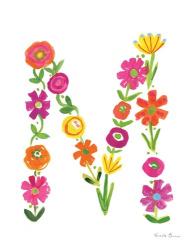 Floral Alphabet Letter XIII | Obraz na stenu