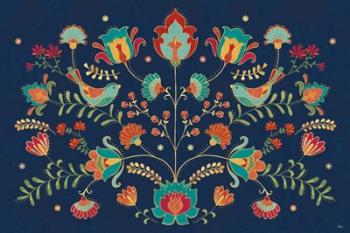 Folk Floral I Dark | Obraz na stenu