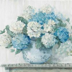Blue Hydrangea Cottage Crop | Obraz na stenu