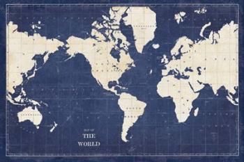 Blueprint World Map | Obraz na stenu