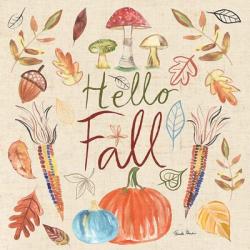 Hello Fall I Sq Burlap | Obraz na stenu