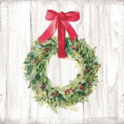 Woodland Holidays Wreath no Bird White | Obraz na stenu