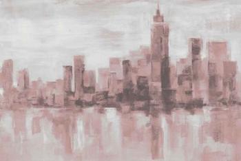 Misty Day in Manhattan Pink Gray | Obraz na stenu