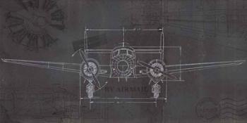 Plane Blueprint IV Wings | Obraz na stenu