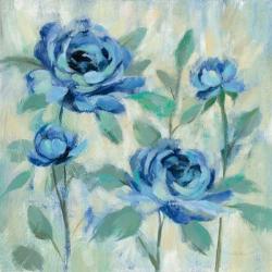 Brushy Blue Flowers I | Obraz na stenu