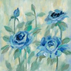 Brushy Blue Flowers II | Obraz na stenu