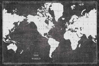 Blueprint World Map | Obraz na stenu
