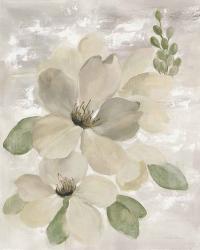 White on White Floral II Sage | Obraz na stenu