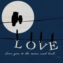 Moon Love I Indigo | Obraz na stenu