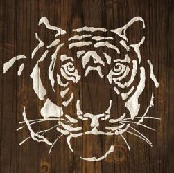 White Tiger on Dark Wood | Obraz na stenu