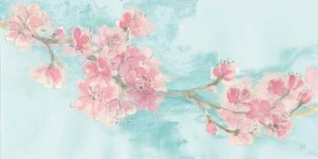 Cherry Blossom II Teal | Obraz na stenu