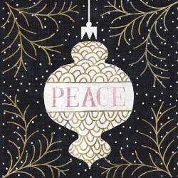 Jolly Holiday Ornaments Peace Metallic | Obraz na stenu