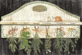 Herbs on Pegs Black | Obraz na stenu