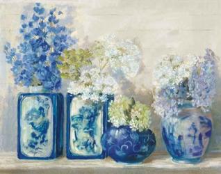 Ladys Mantle on Shiplap | Obraz na stenu