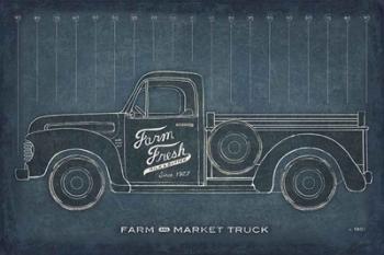 Farm Truck Blueprint | Obraz na stenu
