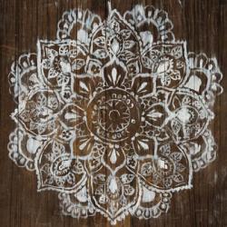 Mandala on Dark Wood | Obraz na stenu